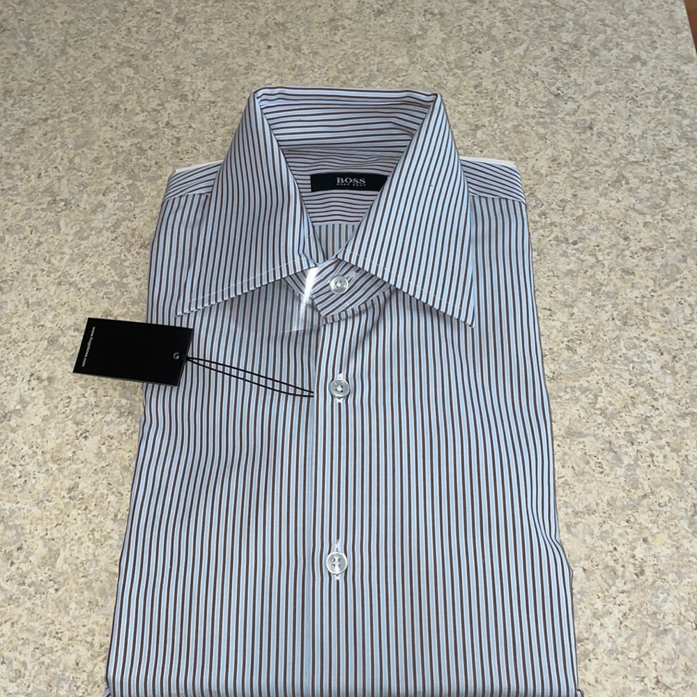 hugo boss patterned shirt
